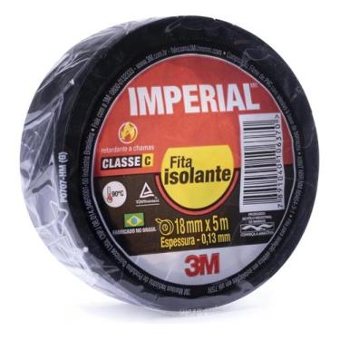 Imagem de Fita Isolante 3m Imperial 18mm X 5mm 3m Preta Original