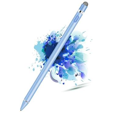 Imagem de Caneta Stylus ativa para desenho e escrita com tela sensível ao toque, recarregável de alta sensibilidade com ponta fina de 1,45 mm, caneta Stylus para iPad/iPad Pro/Mini/Android/Smartphones/Tablets