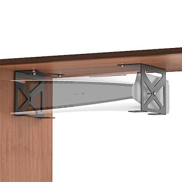 Imagem de Geekria Suporte sob a mesa compatível com PS5 Pro/PlayStation 5/5 Slim Disc e console de edição digital, mais consoles de jogos, suporte de liga de alumínio para acessórios de jogos (preto)