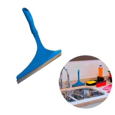 Imagem de Rodo Rodinho De Pia Cozinha Multiuso De Plástico Azul - FX