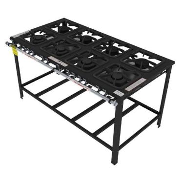 Imagem de Fogão Industrial Gastromaq 8 Bocas Mistas Linha Encosto Fg308em