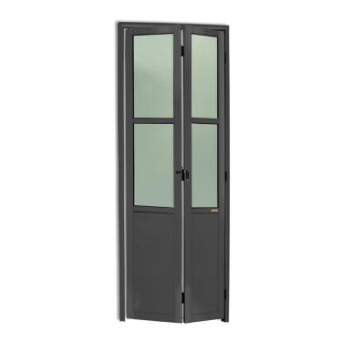 Imagem de Porta Camarão Meia Lambril Meia Vidrão Linha 25 Vidro Boreal 210cm X 70cm Brimak Cinza