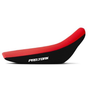 Imagem de Capa De Banco P/ Moto Crf 230 Preto Vermelho Antiderrapante - Pro Tork