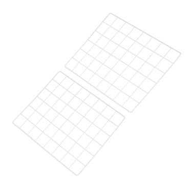 Imagem de PATIKIL Painel de grade de arame de 30,5 x 40,6 cm, pacote com 2 quadros de fotos, fotos, painéis de grade, organizador de pendurar na parede, painel decorativo para casa, escritório, casamento