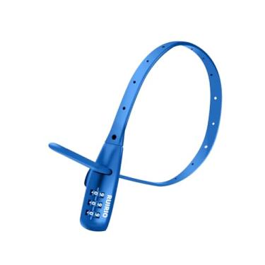 Imagem de Fecho de amarrar com zíper ajustável para bicicleta, bicicleta elétrica, bicicleta infantil, capacete, geladeira, scooter, armários, gavetas, portões, cercas (azul)