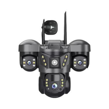 Imagem de Câmera Solar 4G Externa Sem Fio IP CCTV 15MP HD Visão Noturna Monitor 