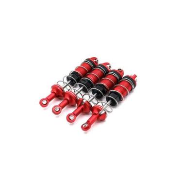 Imagem de 1/16 RC Car Metal Oil Shock Absorber Amortecedor 4pcs Peças De Atualiz