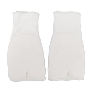 Imagem de O boxe envolve as luvas internas acolchoadas respiráveis ​​elásticas para o kickboxing karate artes marcial treinamento de um tamanho Eva Nylon 2 pacote (Branco)