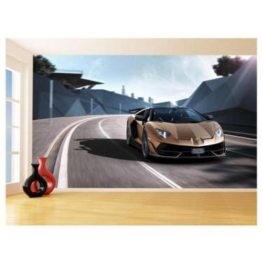 Imagem de Papel De Parede 3D Carro Lamborghini Aventador 3,5M Car191 - Você Deco