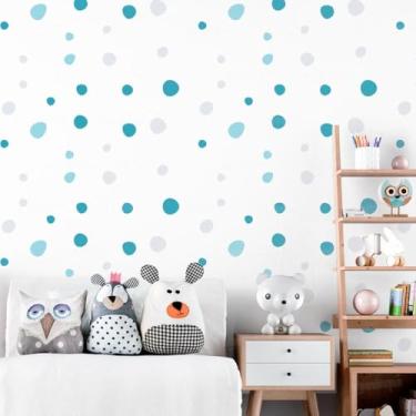 Imagem de Papel de Parede Decorativo Infantil Bolinhas Pedrinhas Coloridas Lavável Seguro Fácil Aplicação Ideal Quarto Bebê Menina Menino Decoração Área Kids