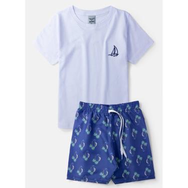 Imagem de Infantil - Conjunto Masculino Barco À Vela Aplique Branco 0300 - Keki Boys  menino