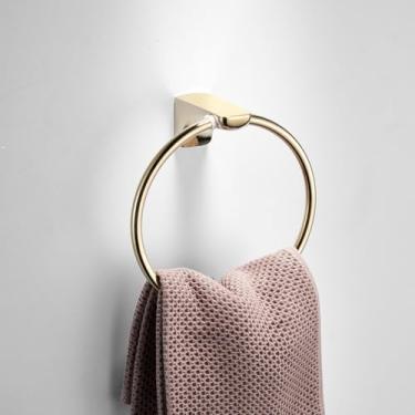 Imagem de Conjunto de ferragens para banheiro dourado - Toalheiro de aço inoxidável - Acessórios para montagem em parede, porta-toalhas