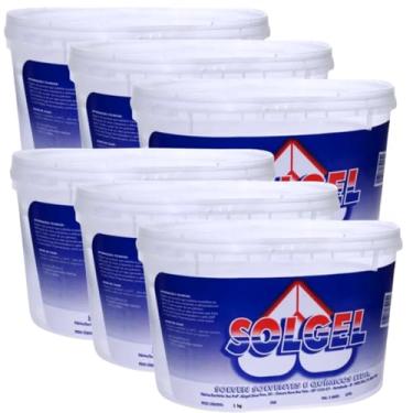 Imagem de Kit 6 Potes Solgel Solven Original Parafina Gel P/Velas Cristalinas 1kg cada