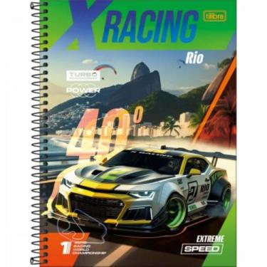 Imagem de Caderno De 01 Materia Masculino X-racing 80fls Capa Sortidas - Tilibra