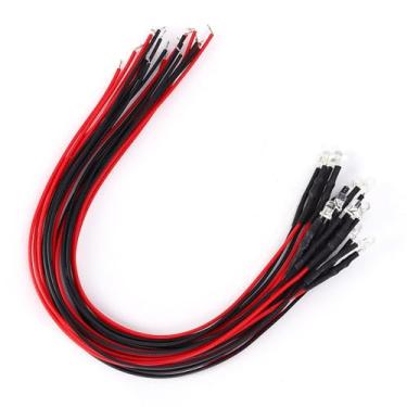 Imagem de Dioche Diodo Economizador de Energia Com Fio LED Luminosa Contas 50pcs 3mm Destaque Round Head 12V Plugue Reto para Várias Aplicações de Produto