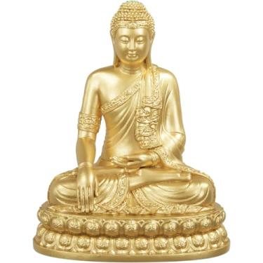 Imagem de Estátua Imagem Budista Buda Sidarta Gautama - Posição de Lótus (Cor Ouro)