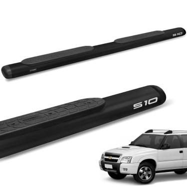 Imagem de Estribo Lateral S10 Cab. Dupla 1995 a 2011 Oval Oblongo Preto Gtnox