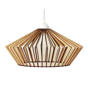 Imagem de Luminária Teto Tipo Pendente Dejavu Em Mdf - Completa - Cor:mdf Cru