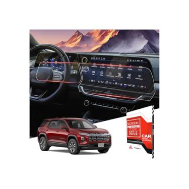 Imagem de ASZSK Para Chevrolet Equinox 2025 (LT/RS/Activ) 11,3 + 11 polegadas protetor de tela brilhante - [Mais transparente e suave] - Vidro temperado 9H+ grau Mil-Grade - Tela sensível ao toque *1 + painel