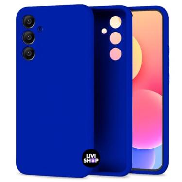 Imagem de Capa Case Capinha Compatível Samsunng A35 Silicone Com Bordas Elevadas Aveludada Forro Premium (AZUL ROYAL)