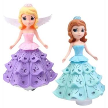 Imagem de Kit 2 Boneca Ana E Elsa Frozen 21cm Emite Som Luz E Anda - Soberana Br