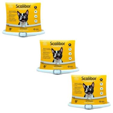 Imagem de Kit 3 Coleiras Antipulgas Scalibor Cães Pequenos 48CM