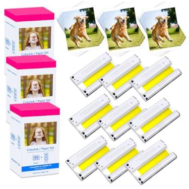 Imagem de Esaytool Compatível com Canon Selphy CP1500 CP1300 Tinta e papel KP-274.3 cm 4x6 papel fotográfico compatível com impressora CP CP910 CP780 CP1200 CP1000 CP810 CP760 CP720 (108 folhas + 3 tintas por