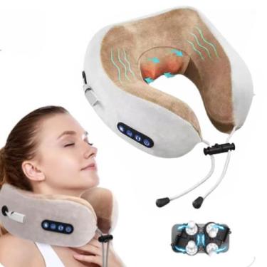 Imagem de Massageador De Pescoço Lombar Almofada Relaxante Cervical - massageado