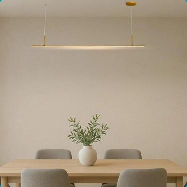 Imagem de Pendente Perfil Led Linear Dourado Aluminio Balcao Cozinha 127V - Dant