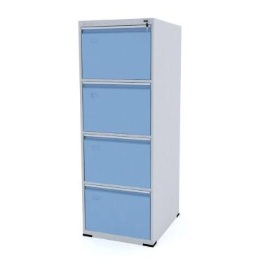 Imagem de Arquivo De Aço Oficio 133X47x57 4 Gavetas Azul Claro Pandin