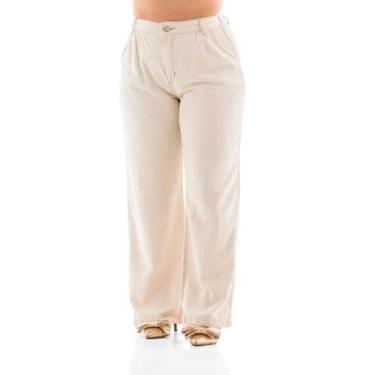 Imagem de Calça Linho Feminina Arauto Wide Leg Maxskin Eco Fibers - ARAUTO JEANS