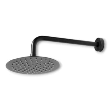 Imagem de Ducha Chuveiro Redondo Inox 20cm Preto Fosco Preta Mg55