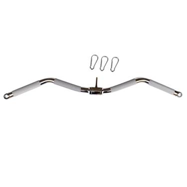 Imagem de Barra de puxar LAT para aumentar a força, acessório de puxar para baixo - Equipamento de ginástica com alças de borracha para exercícios de força confortáveis, acessório de máquina de cabo de barra