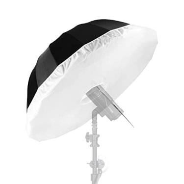 Imagem de Guarda-chuva parabólico Selens e difusor iluminação de fotografia, 41 polegadas preto prata refletivo Deep Umbrella para estúdio de foto luz de velocidade flash