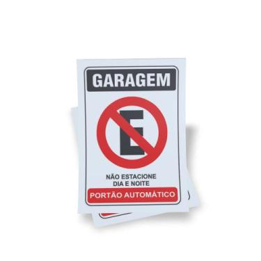 Imagem de Kit 3 Placas sinalização 15x21cm EM PVC PL(310) Tema: Garagem - Sem Ma