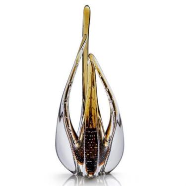Imagem de Escultura Em Cristal Murano Marrom - São Marcos 48cm