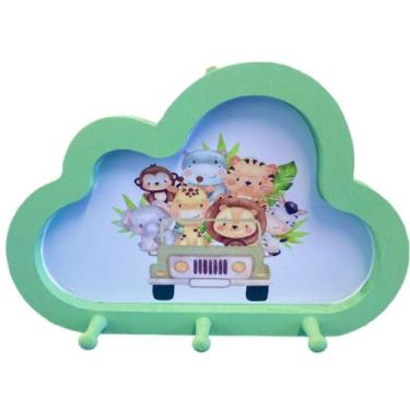 Imagem de Cabideiro Infantil Nuvem Safari Juntos - Senior, Verde