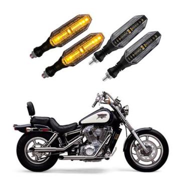 Imagem de KIT 4 Seta Esportiva Pisca de Led Modelo P26 Para Moto SHADOW VT 1100 