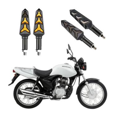 Imagem de KIT 4 Seta Sequencial Pisca de Led Universal Estrela Modelo P09S Moto 