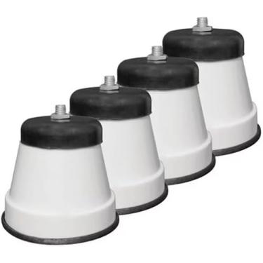 Imagem de Kit com 4 Pés para Fogão, Geladeira e Freezer com Rodinhas Universais