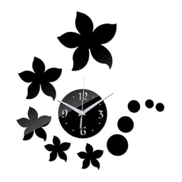 Imagem de Kuntesetty Relógio de parede adesivos de espelho presente ornamento minimalista arte criativa faça você mesmo decalque de relógio de parede para café hotel