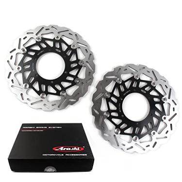 Imagem de Discos de freio dianteiro Arashi Rotores para Suzuki GSXR 1000 2017-2023 ABS inclui, GSX-R1000R 2017-2023, GSXR1000A GSX-R1000Z 2018-2023, peças pretas de acessórios de motocicleta