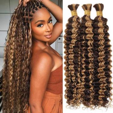 Imagem de Human Braiding Hair Hair Highlight Color P4/27 150g 18 em 3 pacotes