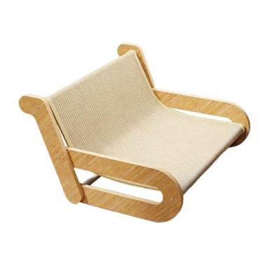 Imagem de Ioensy Arranhador de sisal 2 em 1 para gatos, cadeira de descanso versátil para cochilos e deitar, sofá-cama para gatinhos de pequeno, médio e grande