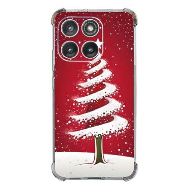 Imagem de Beaucov Capa para Motorola Edge 2025, proteção contra quedas de árvore de Natal vermelha à prova de choque TPU capa protetora de corpo inteiro resistente a arranhões para Motorola Moto Edge 2025