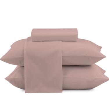 Imagem de Camesa Jogo de Cama Loft Casal 4 peças Microfibra - Rose