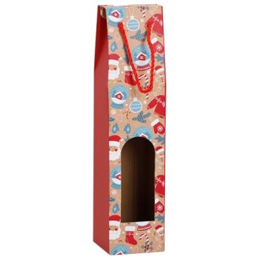 Imagem de Sacola de Papel p/Vinho Presentes de Natal