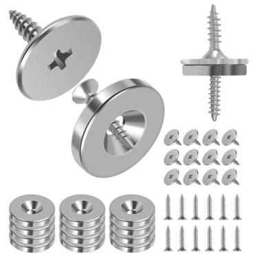 Imagem de Tzdxfgl 12 peças de trava magnética de armário, trava magnética para porta, ímã forte oculto para porta de armário, fecho magnético para gaveta de móveis