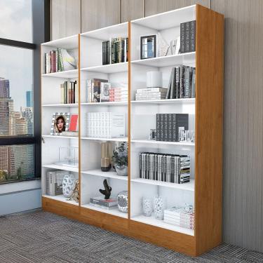 Imagem de Estante para Livros Duda 12 Prateleiras Cinamomo - Carioca Móvies