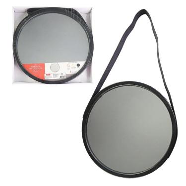 Imagem de Espelho Decorativo Pequeno Redondo 33cm Preto